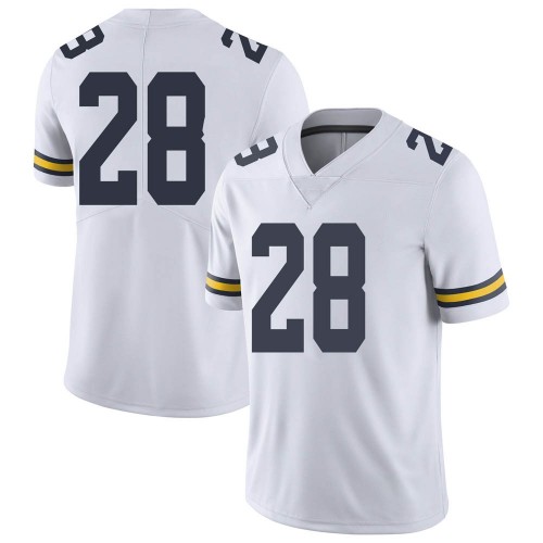 Christian Turner Michigan Wolverines Youth NCAA #28 White Limited Brand Jordan College Stitched Football Jersey OND7554IU